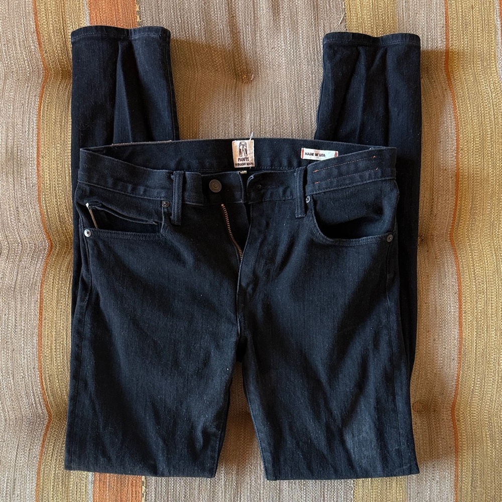 Hiroshi Kato Men's Classic Black Skinny Jeans